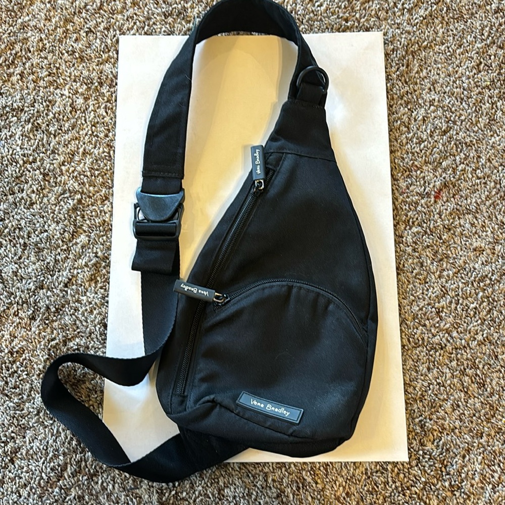 Vera Bradley black sling bag